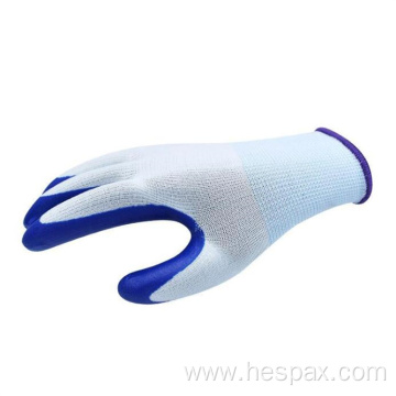 Hespax Heavy Duty Work Oil Resistant Nitrile Gloves